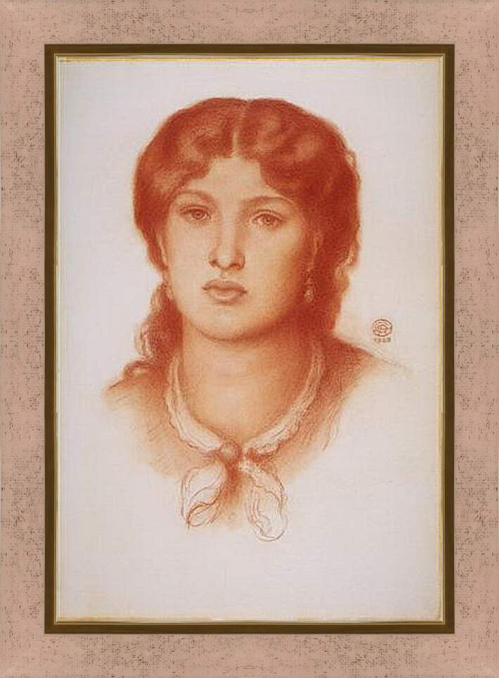 Картина в раме - Fanny Cornforth. Данте Габриэль Россетти
