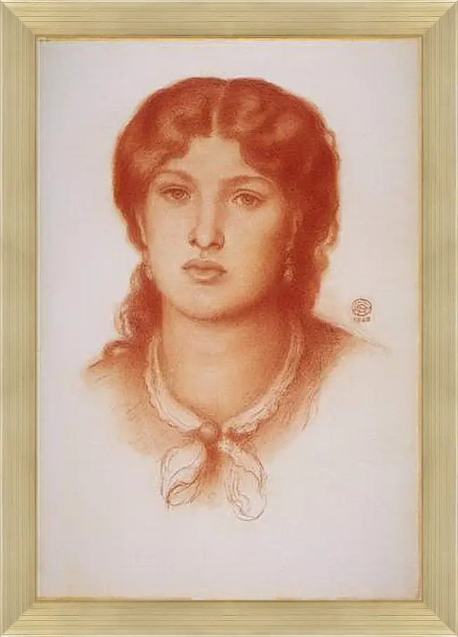 Картина в раме - Fanny Cornforth. Данте Габриэль Россетти