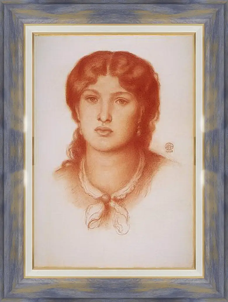 Картина в раме - Fanny Cornforth. Данте Габриэль Россетти