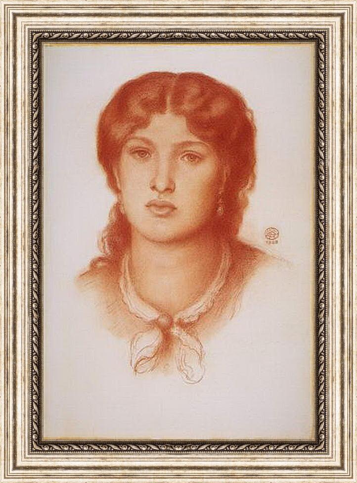 Картина в раме - Fanny Cornforth. Данте Габриэль Россетти
