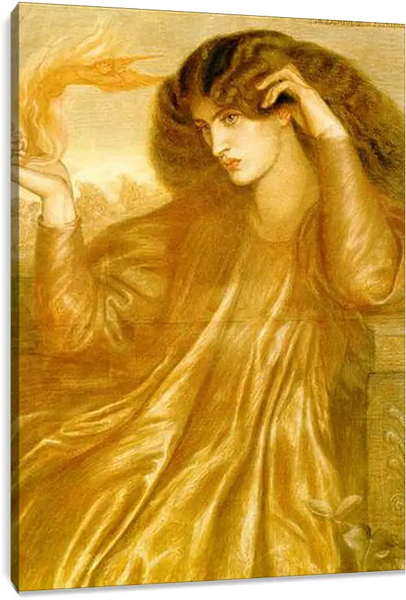Постер и плакат - La Donna della Fiamma. Данте Габриэль Россетти