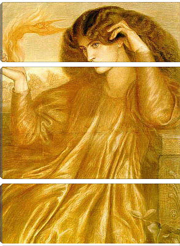 Модульная картина - La Donna della Fiamma. Данте Габриэль Россетти
