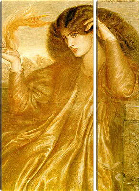 Модульная картина - La Donna della Fiamma. Данте Габриэль Россетти
