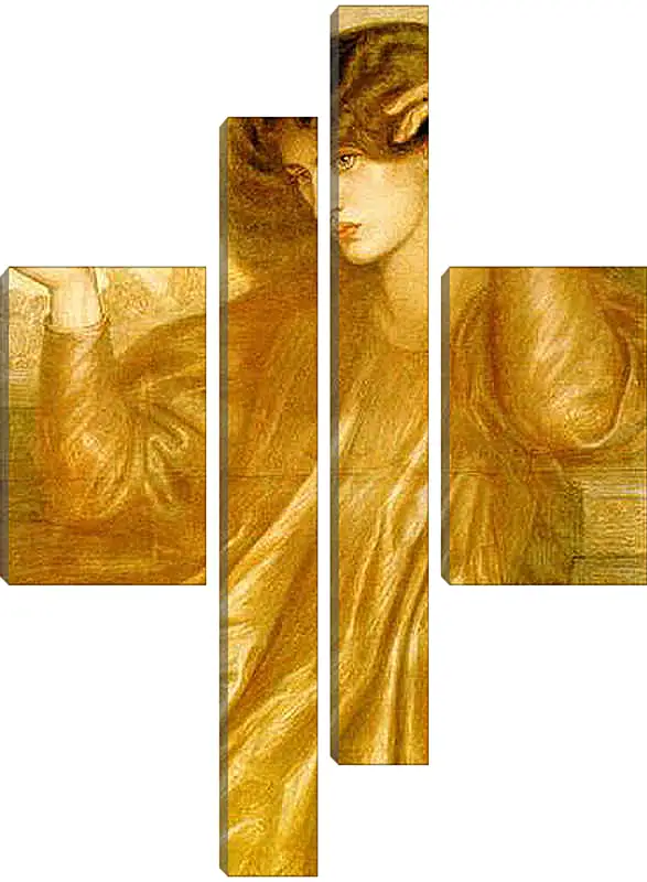 Модульная картина - La Donna della Fiamma. Данте Габриэль Россетти