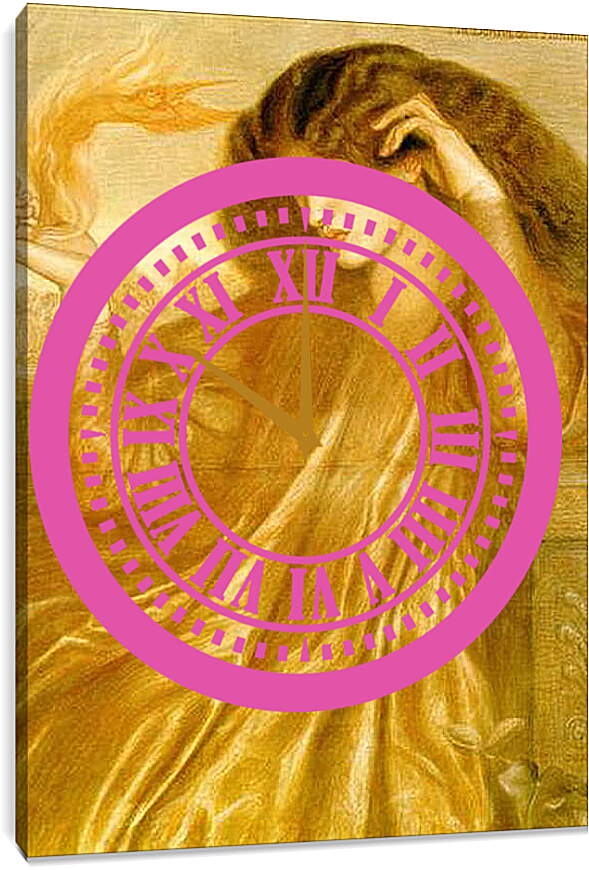 Часы картина - La Donna della Fiamma. Данте Габриэль Россетти
