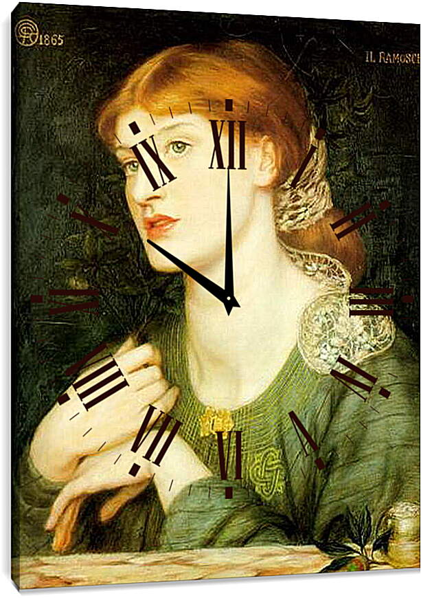Часы картина - Il Ramoscello. Данте Габриэль Россетти

