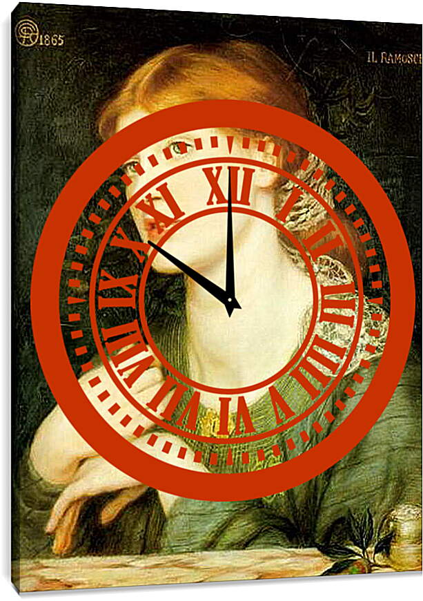 Часы картина - Il Ramoscello. Данте Габриэль Россетти
