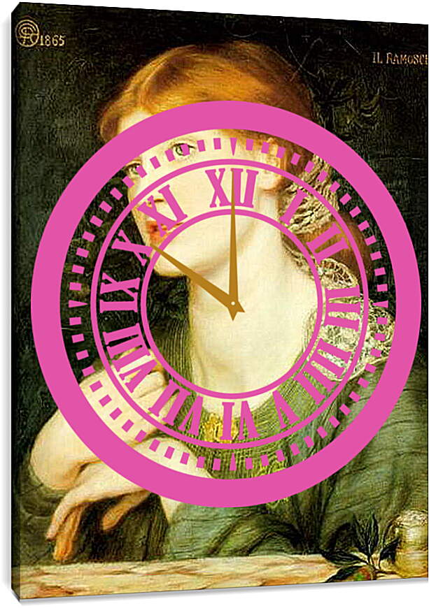 Часы картина - Il Ramoscello. Данте Габриэль Россетти