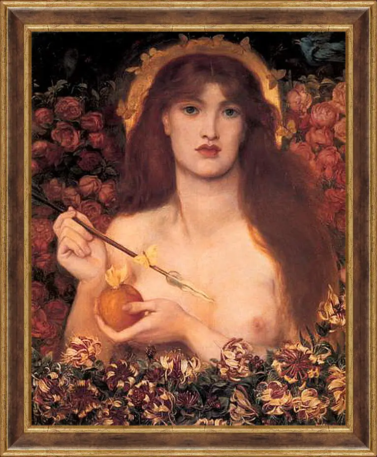 Картина в раме - Venus Verticordia. Данте Габриэль Россетти