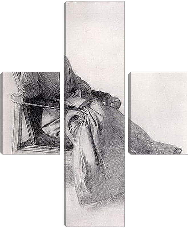 Модульная картина - Portrait of Elizabeth Siddal, Reading. Данте Габриэль Россетти
