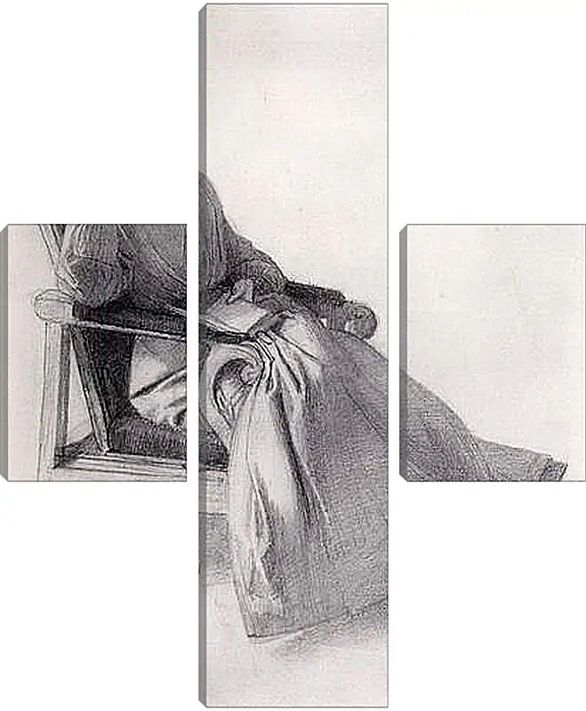 Модульная картина - Portrait of Elizabeth Siddal, Reading. Данте Габриэль Россетти