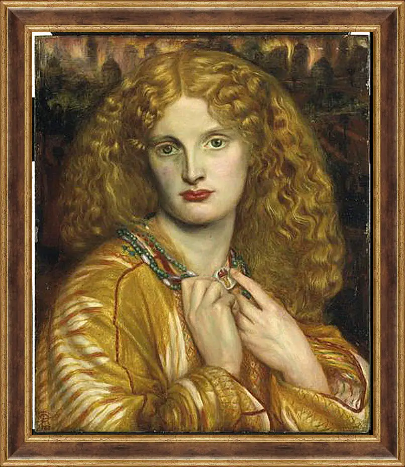 Картина в раме - Helen of Troy. Данте Габриэль Россетти