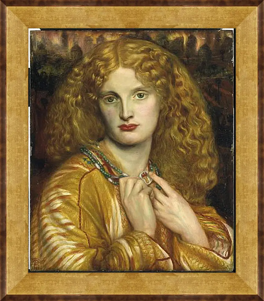 Картина в раме - Helen of Troy. Данте Габриэль Россетти