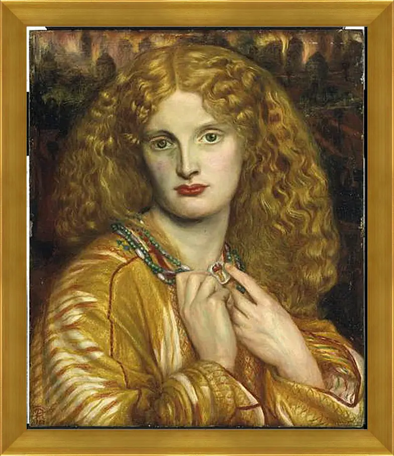 Картина в раме - Helen of Troy. Данте Габриэль Россетти