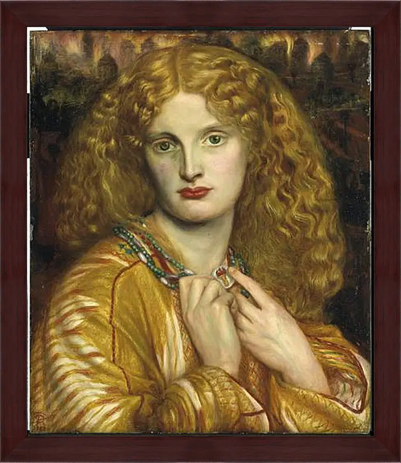 Картина в раме - Helen of Troy. Данте Габриэль Россетти