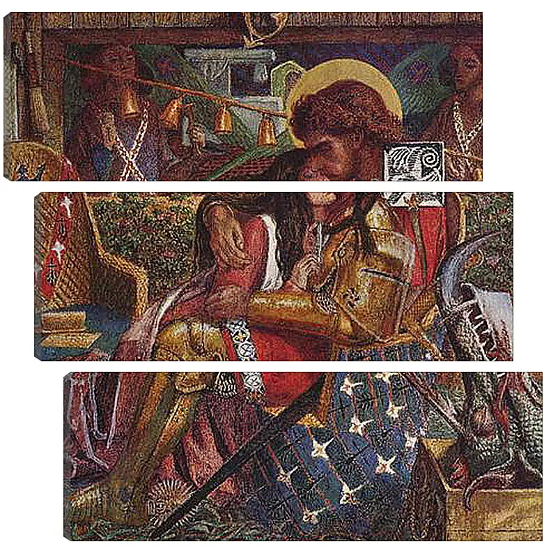 Модульная картина - The wedding of Saint George and Princess Sabra. Данте Габриэль Россетти