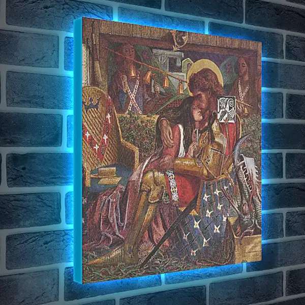 Лайтбокс световая панель - The wedding of Saint George and Princess Sabra. Данте Габриэль Россетти