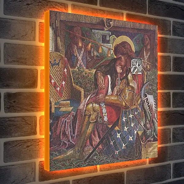 Лайтбокс световая панель - The wedding of Saint George and Princess Sabra. Данте Габриэль Россетти