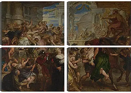 Модульная картина - The Rape of the Sabine Women. Питер Пауль Рубенс