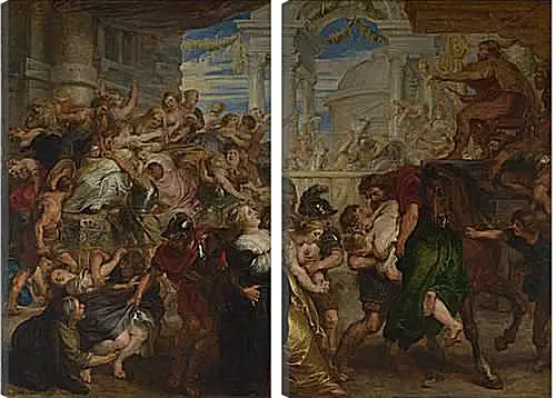 Модульная картина - The Rape of the Sabine Women. Питер Пауль Рубенс