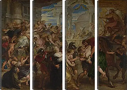 Модульная картина - The Rape of the Sabine Women. Питер Пауль Рубенс