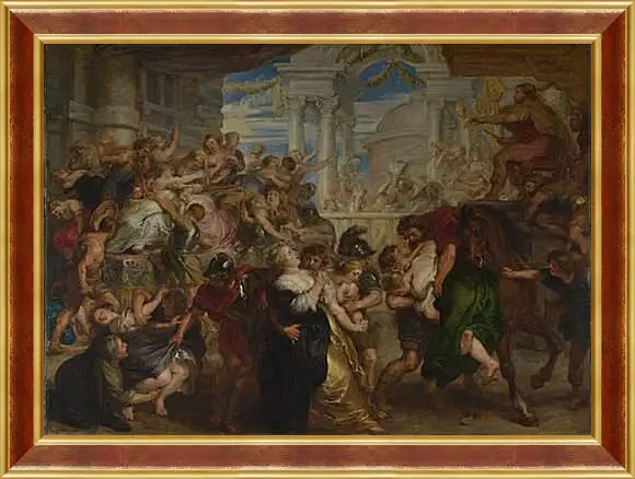 Картина в раме - The Rape of the Sabine Women. Питер Пауль Рубенс