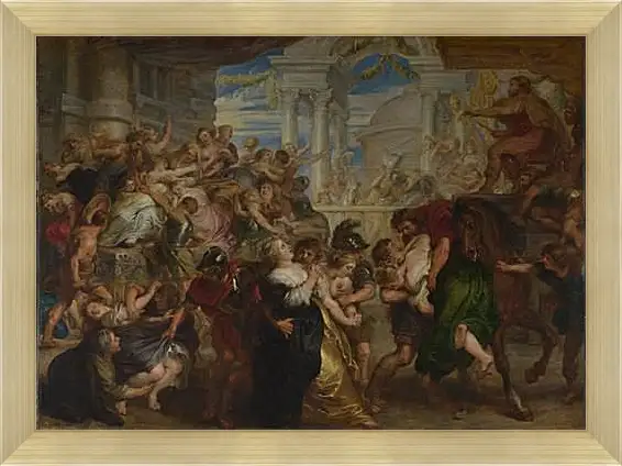 Картина в раме - The Rape of the Sabine Women. Питер Пауль Рубенс