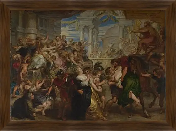 Картина в раме - The Rape of the Sabine Women. Питер Пауль Рубенс