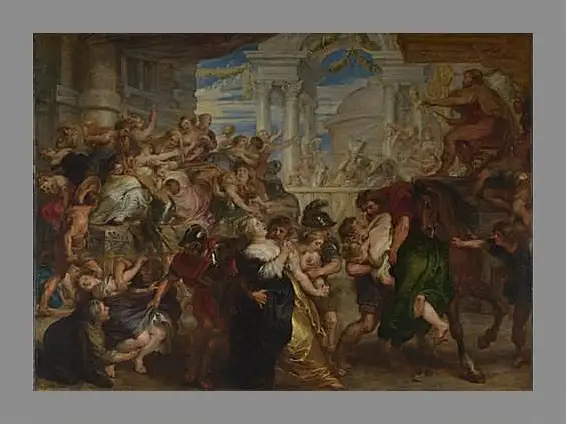 Картина в раме - The Rape of the Sabine Women. Питер Пауль Рубенс