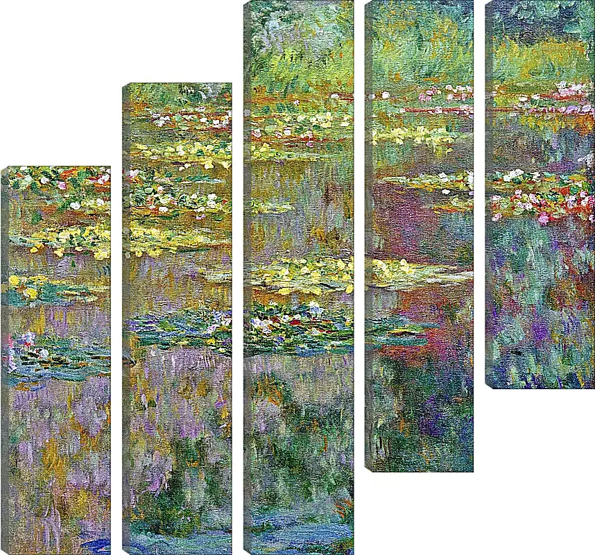 Модульная картина - Sea Rose Pond. Клод Моне
