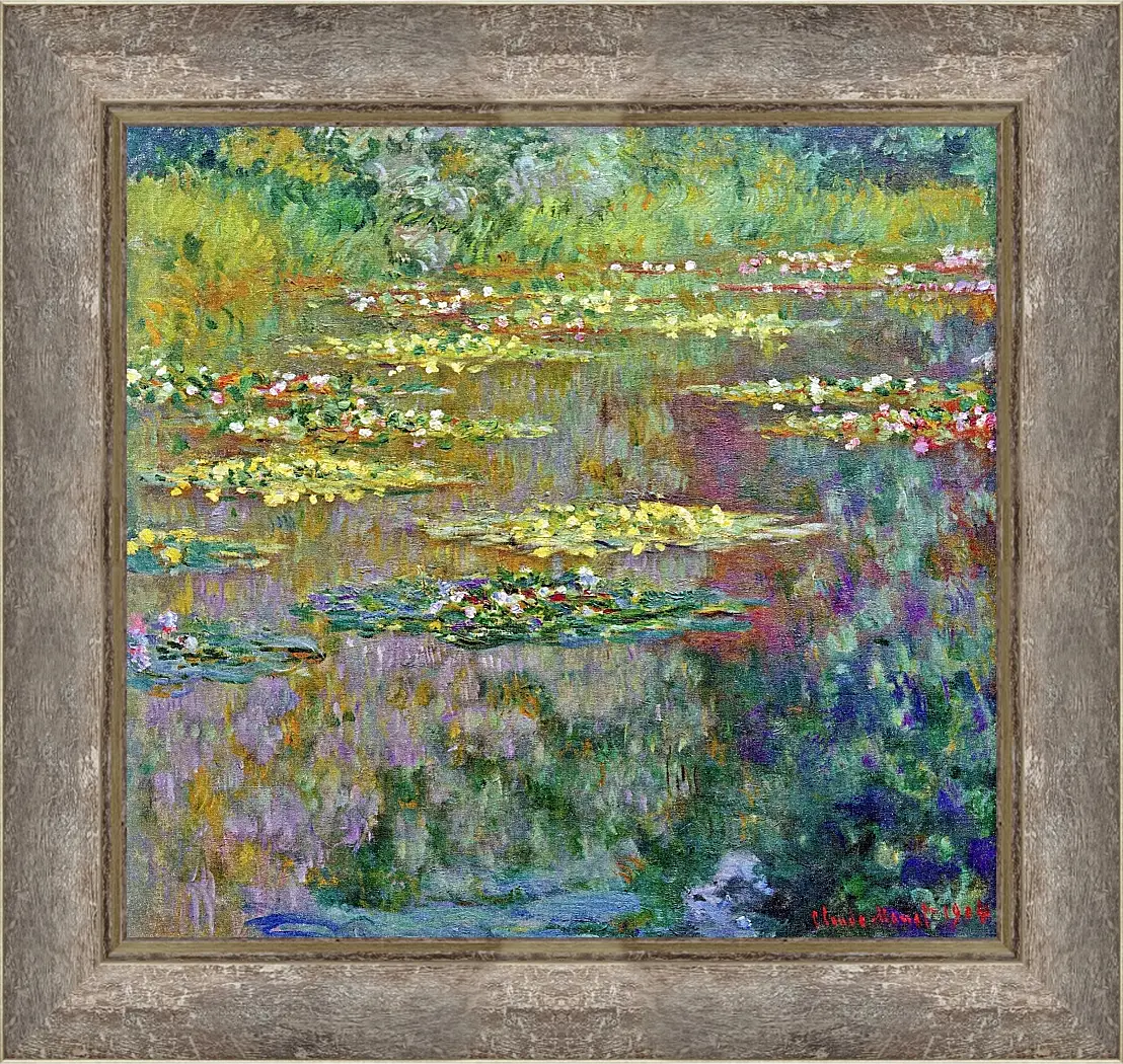 Картина в раме - Sea Rose Pond. Клод Моне