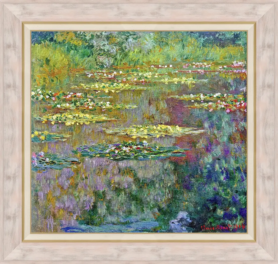 Картина в раме - Sea Rose Pond. Клод Моне