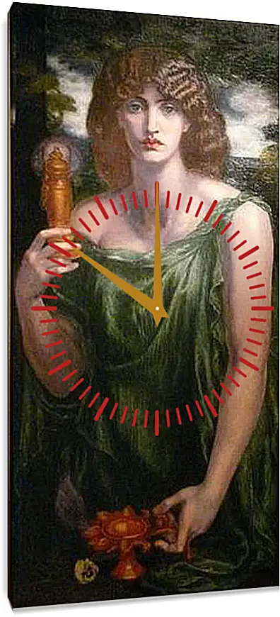 Часы картина - Mnemosyne. Данте Габриэль Россетти