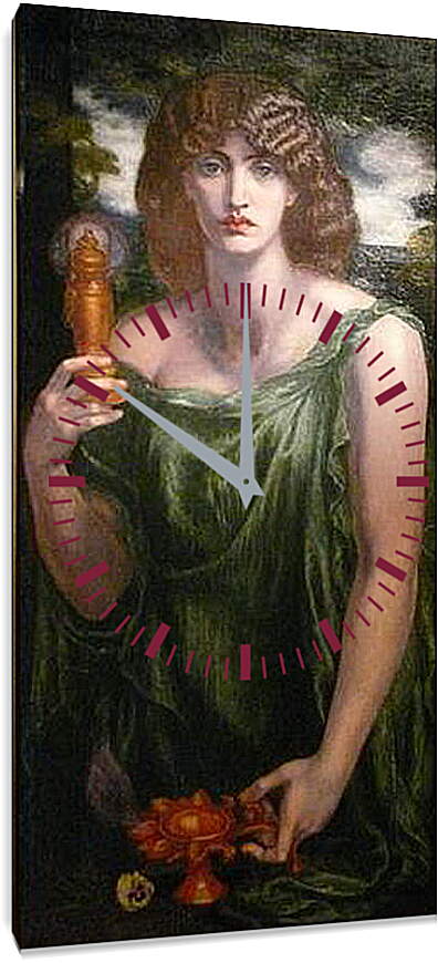 Часы картина - Mnemosyne. Данте Габриэль Россетти