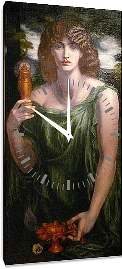 Часы картина - Mnemosyne. Данте Габриэль Россетти
