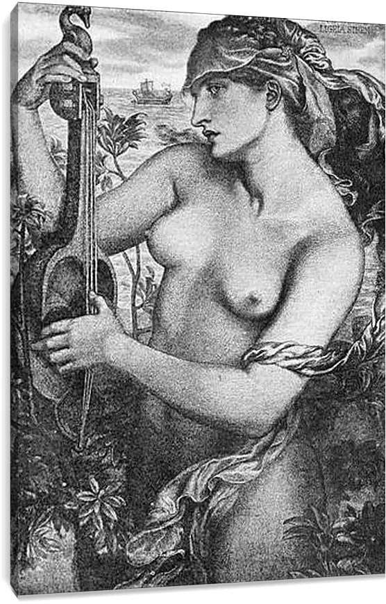 Постер и плакат - Ligeia Siren. Данте Габриэль Россетти