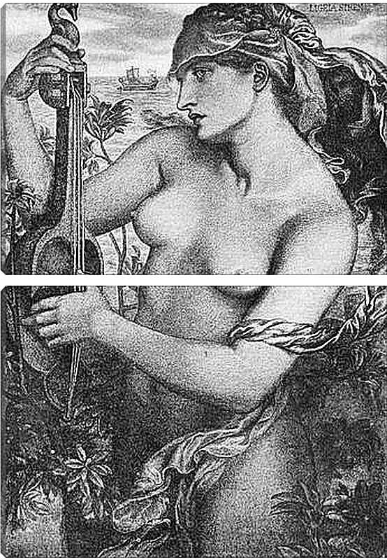 Модульная картина - Ligeia Siren. Данте Габриэль Россетти