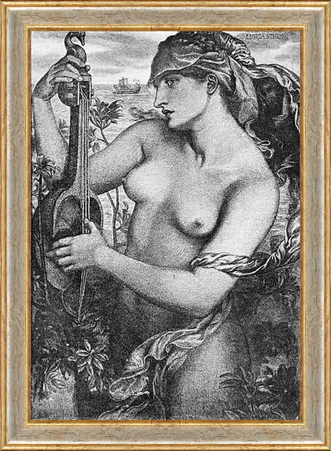 Картина в раме - Ligeia Siren. Данте Габриэль Россетти