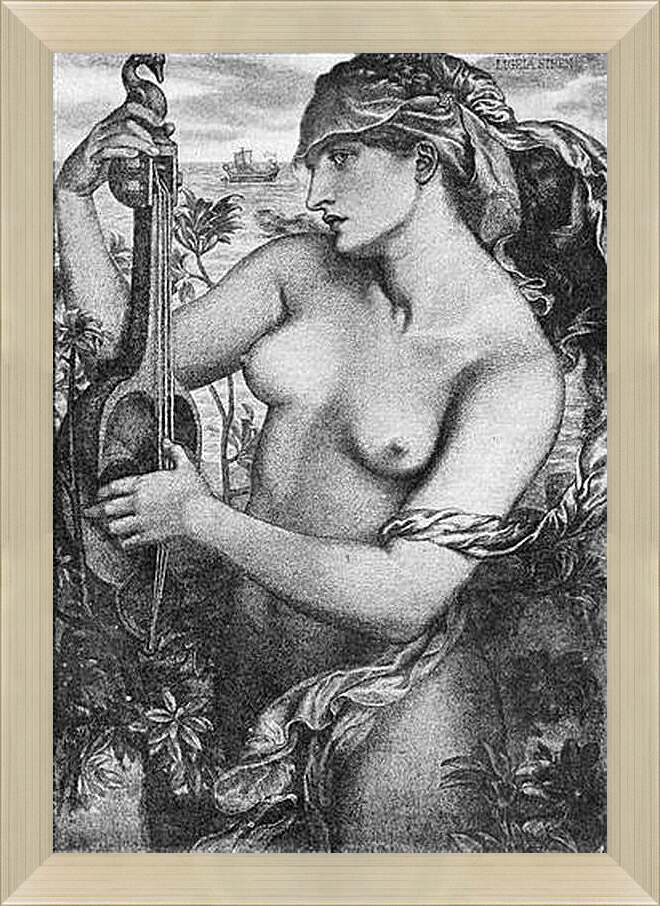 Картина в раме - Ligeia Siren. Данте Габриэль Россетти
