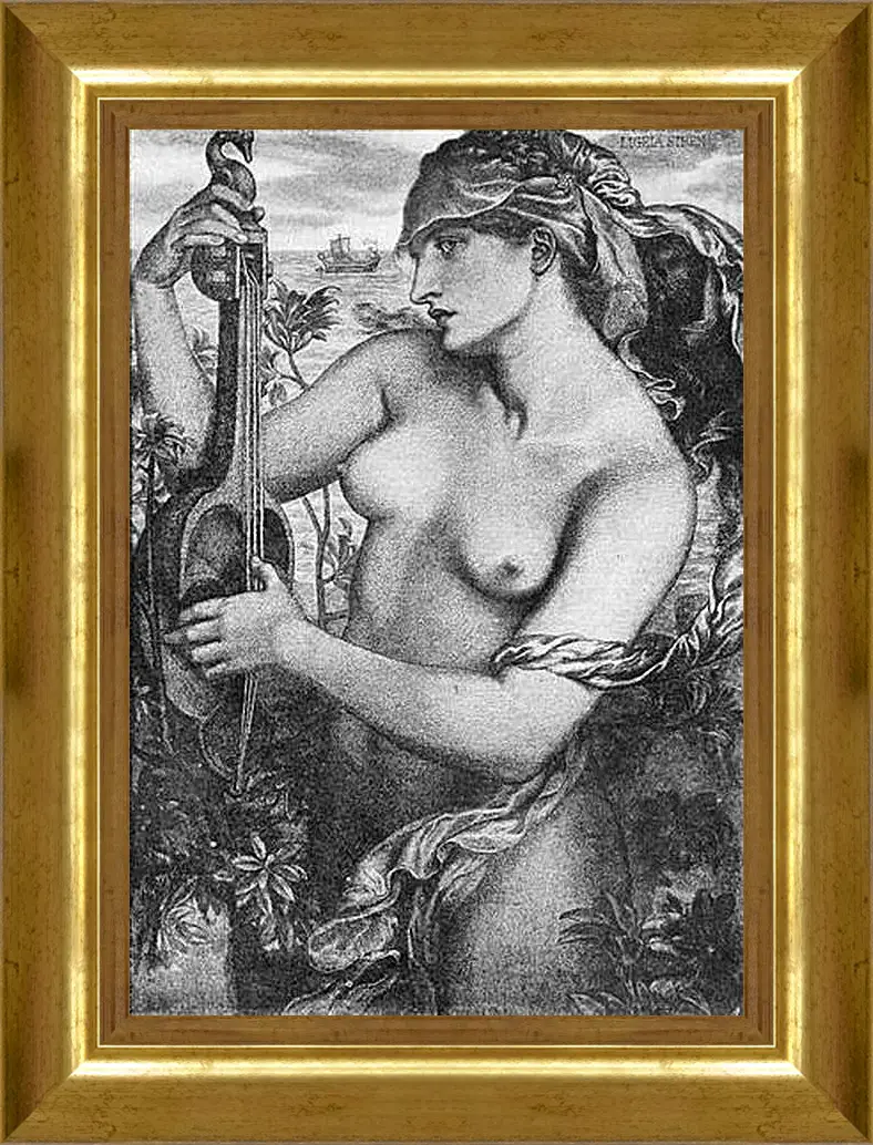 Картина в раме - Ligeia Siren. Данте Габриэль Россетти