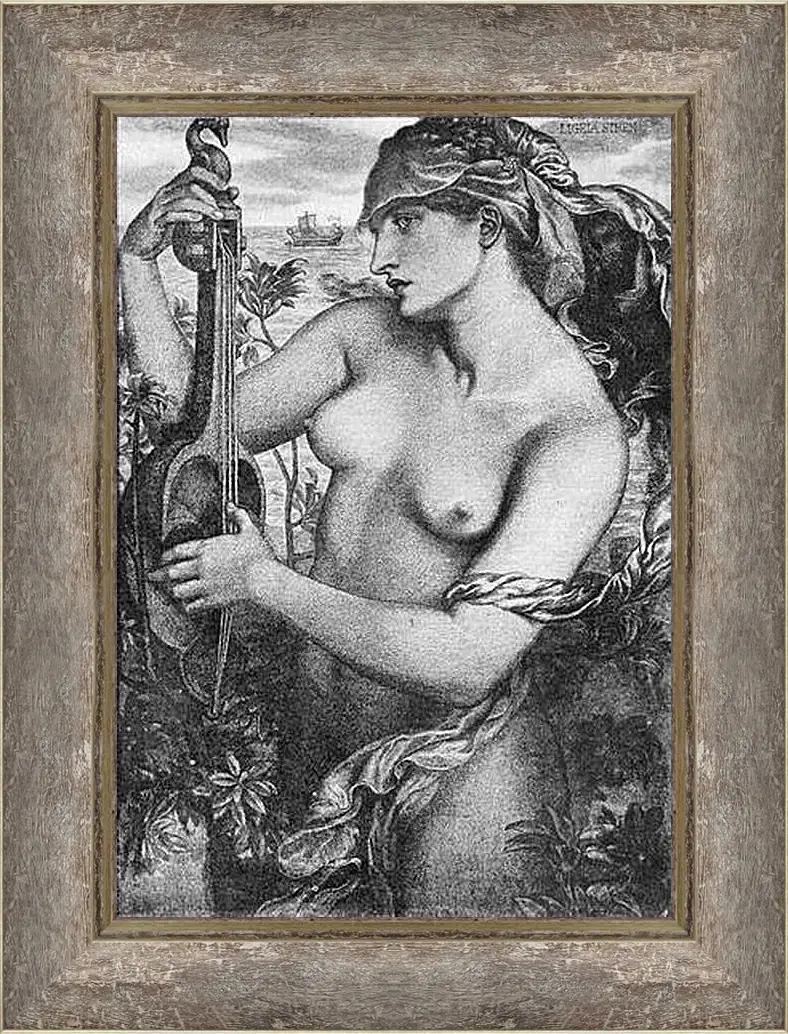 Картина в раме - Ligeia Siren. Данте Габриэль Россетти