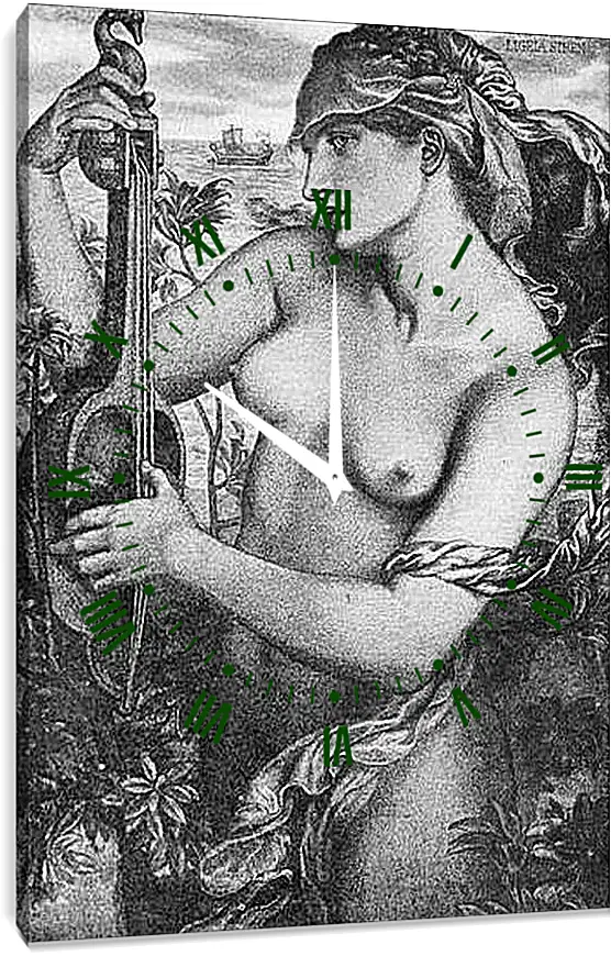Часы картина - Ligeia Siren. Данте Габриэль Россетти