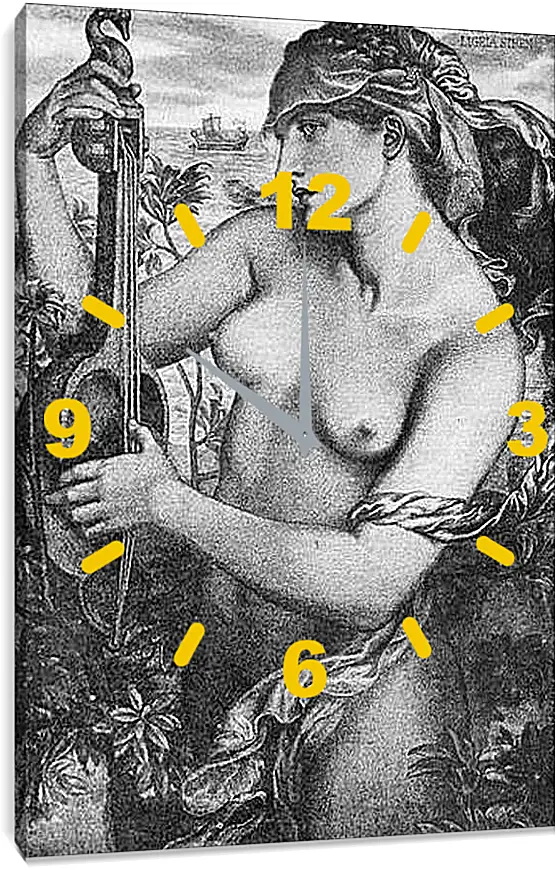 Часы картина - Ligeia Siren. Данте Габриэль Россетти
