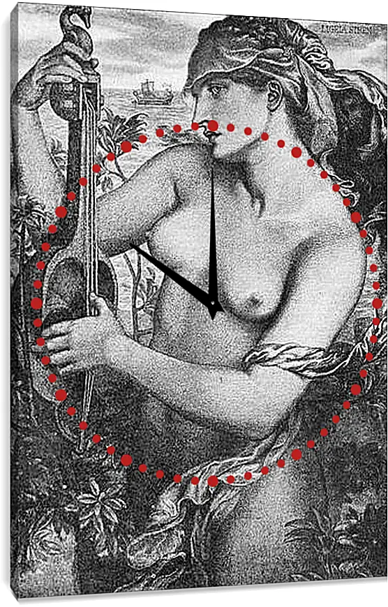 Часы картина - Ligeia Siren. Данте Габриэль Россетти