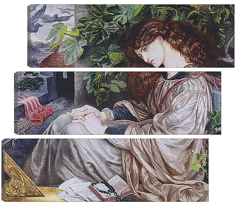 Модульная картина - La Pia de Tolomei. Данте Габриэль Россетти
