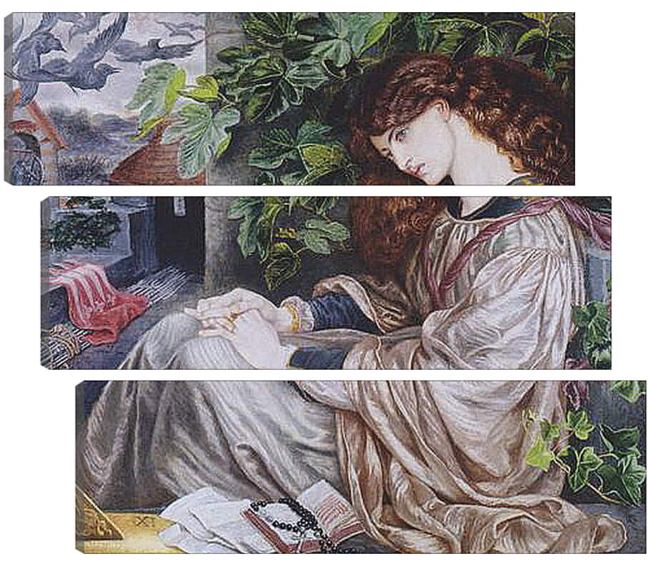 Модульная картина - La Pia de Tolomei. Данте Габриэль Россетти