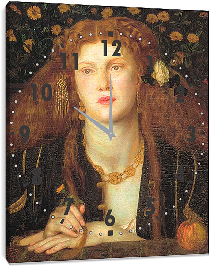 Часы картина - Bocca Baciata. Данте Габриэль Россетти