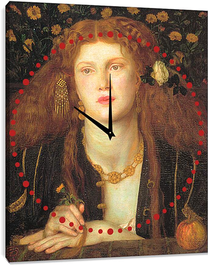 Часы картина - Bocca Baciata. Данте Габриэль Россетти
