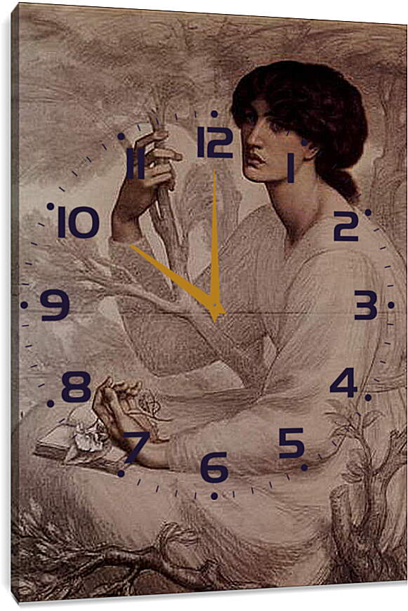 Часы картина - Der Tagtraum. Данте Габриэль Россетти
