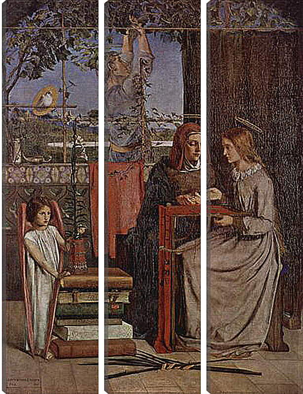 Модульная картина - The Girlhood of Mary Virgin. Данте Габриэль Россетти